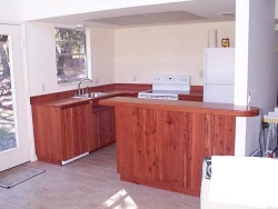Aromatic cedar kitchen/bar
