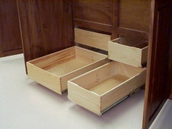 All drawers are dovetailed with full extension slides