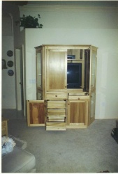 Pocket doors, TV slide and swivel and storage