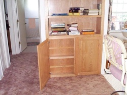 Doors hide the magazine rack