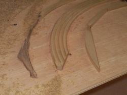 The molding is cut free from the blank