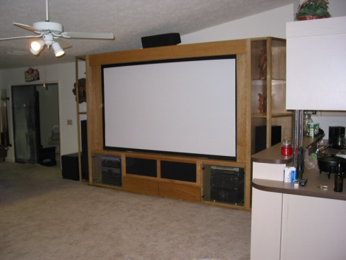 And at nite the movies come alive with the motorized 110" projection screen and 7.1 surround sound!
